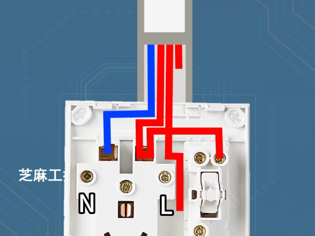 一开五孔双控接线图片