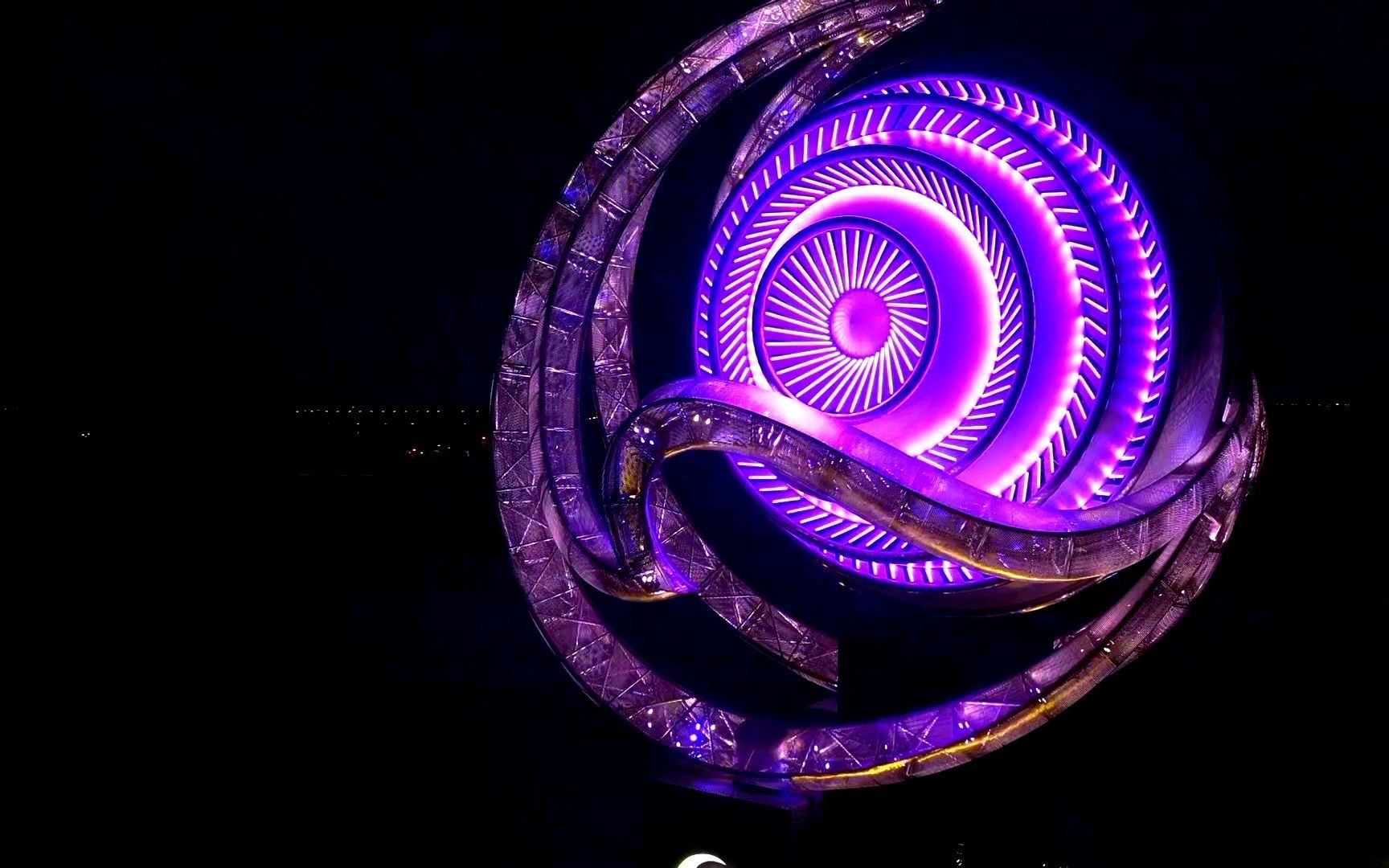 现代化新松江光耀g60雕塑落地g60新浜段并亮灯