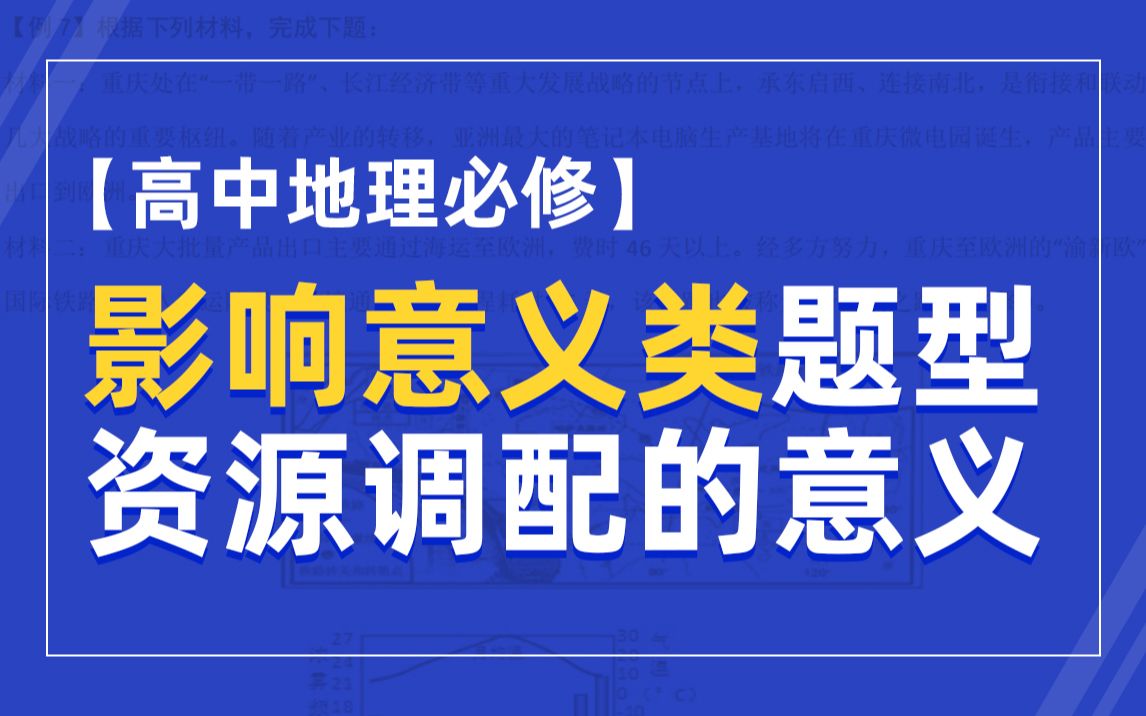 【高考地理必考】2020上海地理等级考 影响意义类题型 资源调配的意义哔哩哔哩bilibili