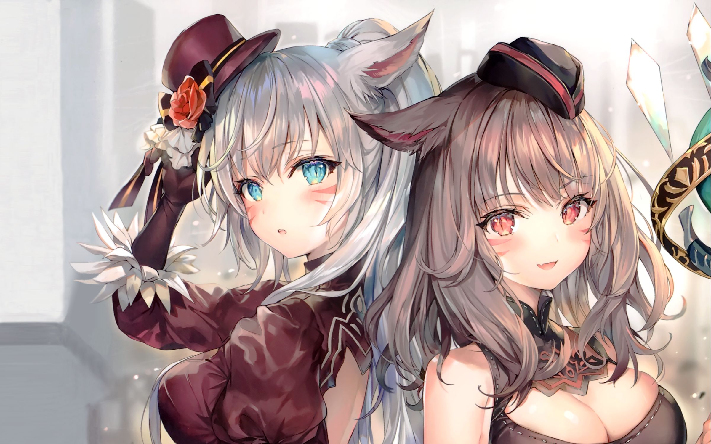 [Wallpaper Engine]FF14猫娘赤魔&黑魔动态壁纸FF14