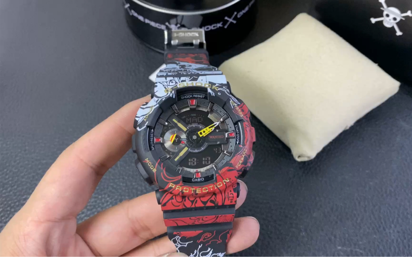 卡西欧海贼王联名限量手表男g-shock x one piece 路飞ga-110jop腕表