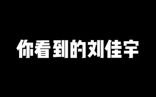 你看到的刘佳宇和实际上的刘佳宇哔哩哔哩bilibili