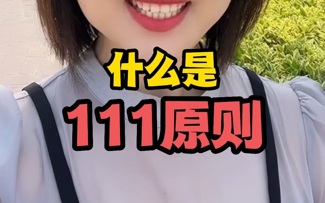 什么是111原则?哔哩哔哩bilibili