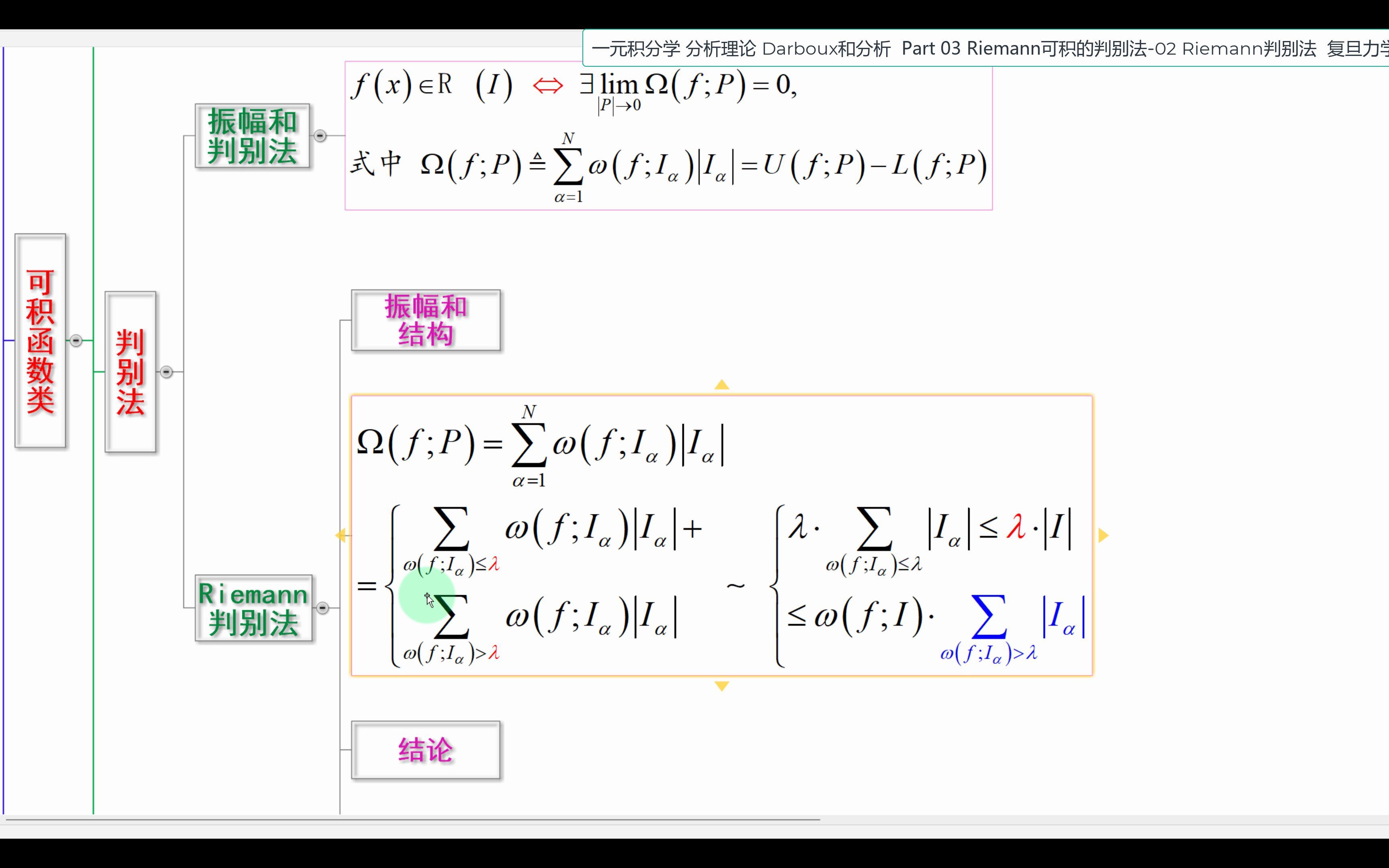 一元积分学 分析理论 Darboux和分析 Part 03 Riemann可积的判别法02 Riemann判别法哔哩哔哩bilibili