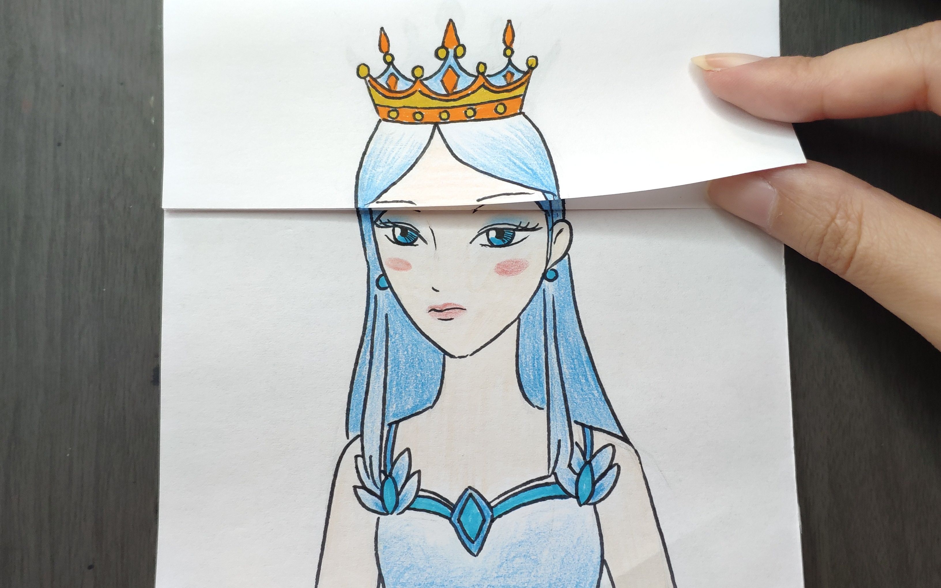 冰公主的王冠简笔画图片