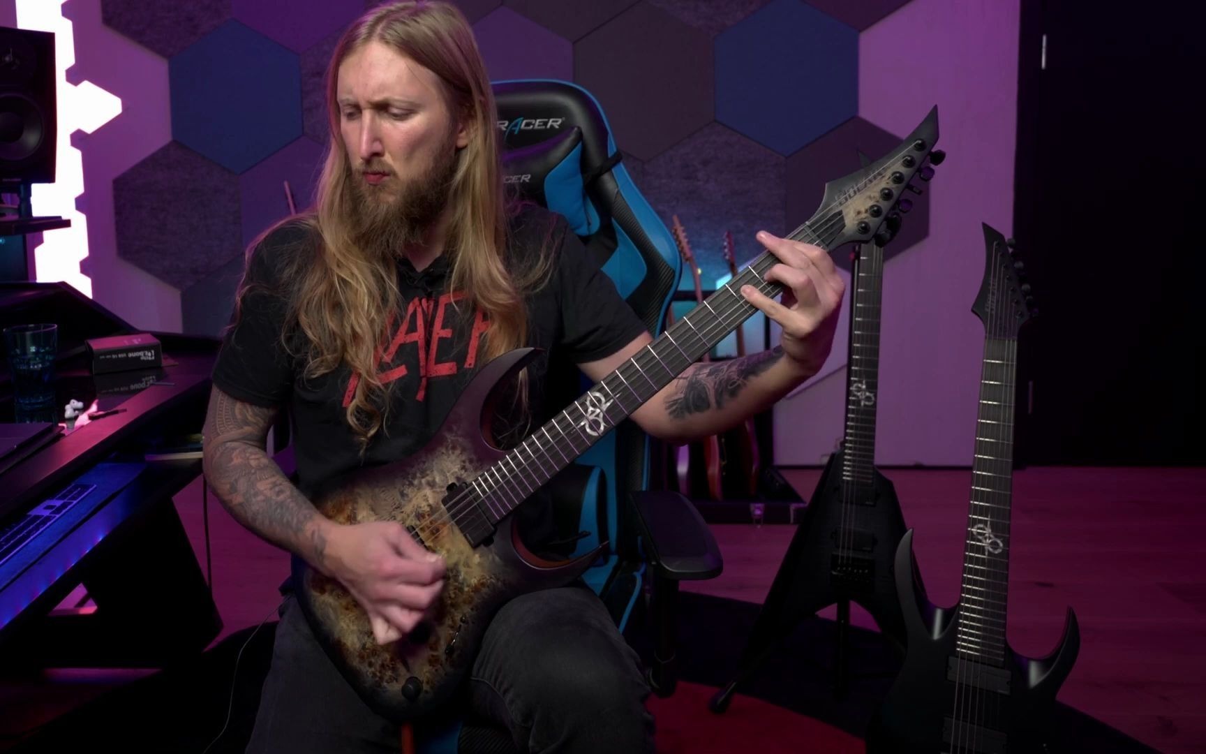 中文字幕 箱头哥用不同的吉他安装fishman fluence主动式拾音器式什么