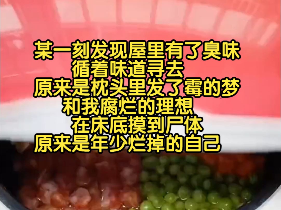 某一刻发现屋里有了臭味,循着味道寻去,原来是枕头里发了霉的梦 和我腐烂的理想,在床底摸到尸体,原来是年少烂掉的自己哔哩哔哩bilibili