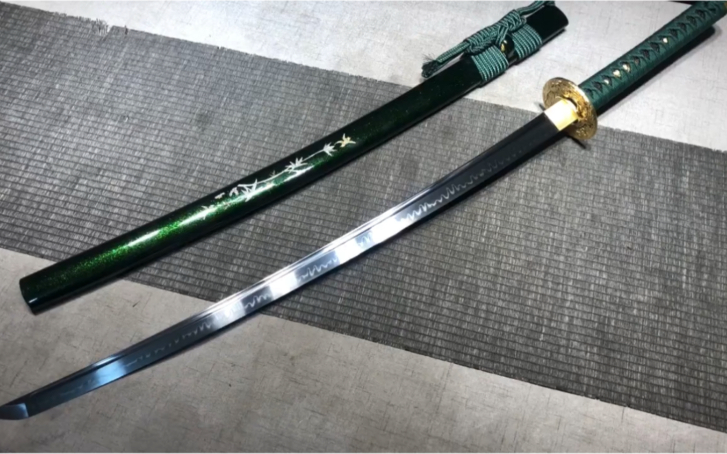 手作t10钢覆土烧刃铜装日本刀武士打刀