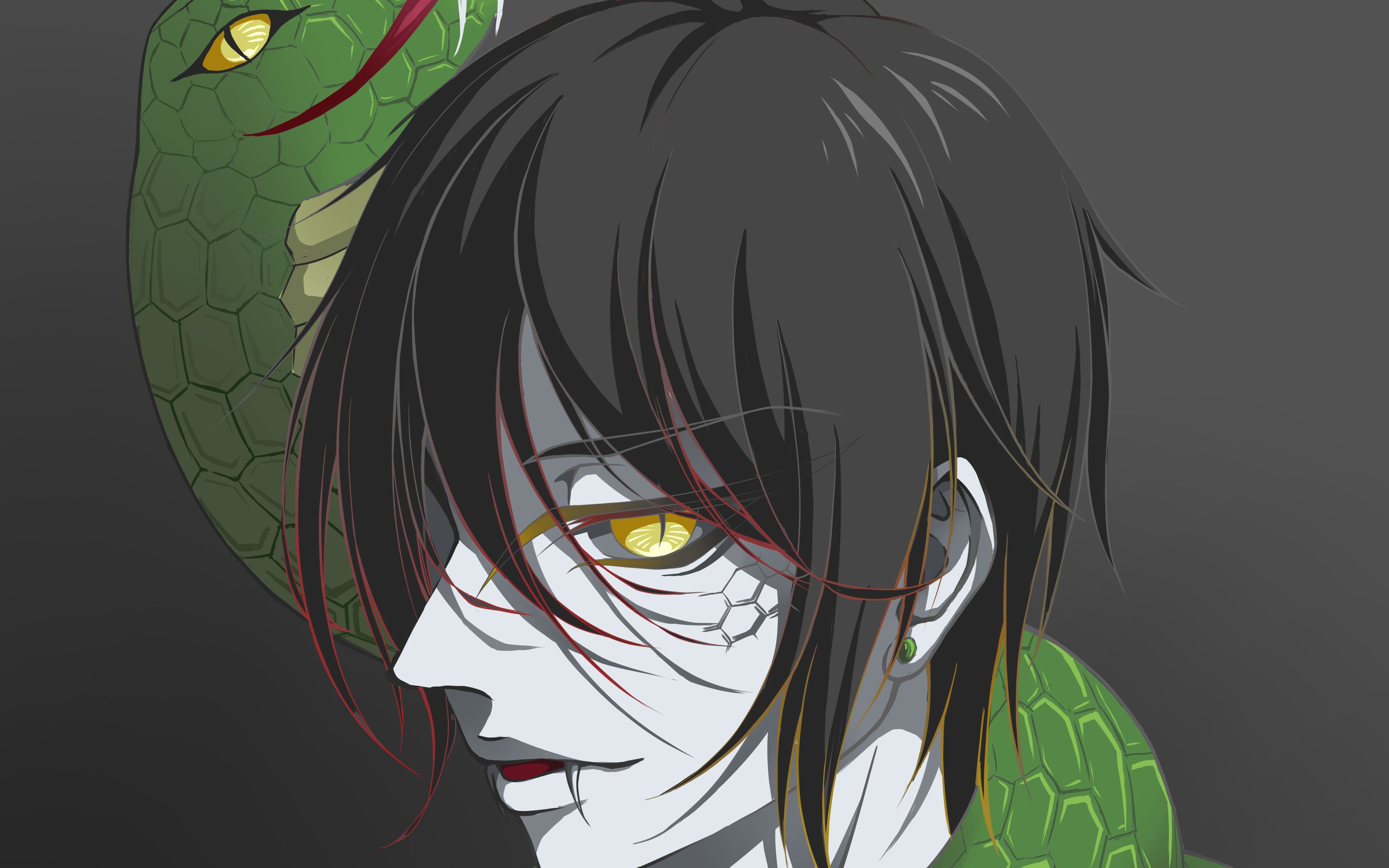 【板绘/上色过程】一个无偿头像:像蛇一样的男人