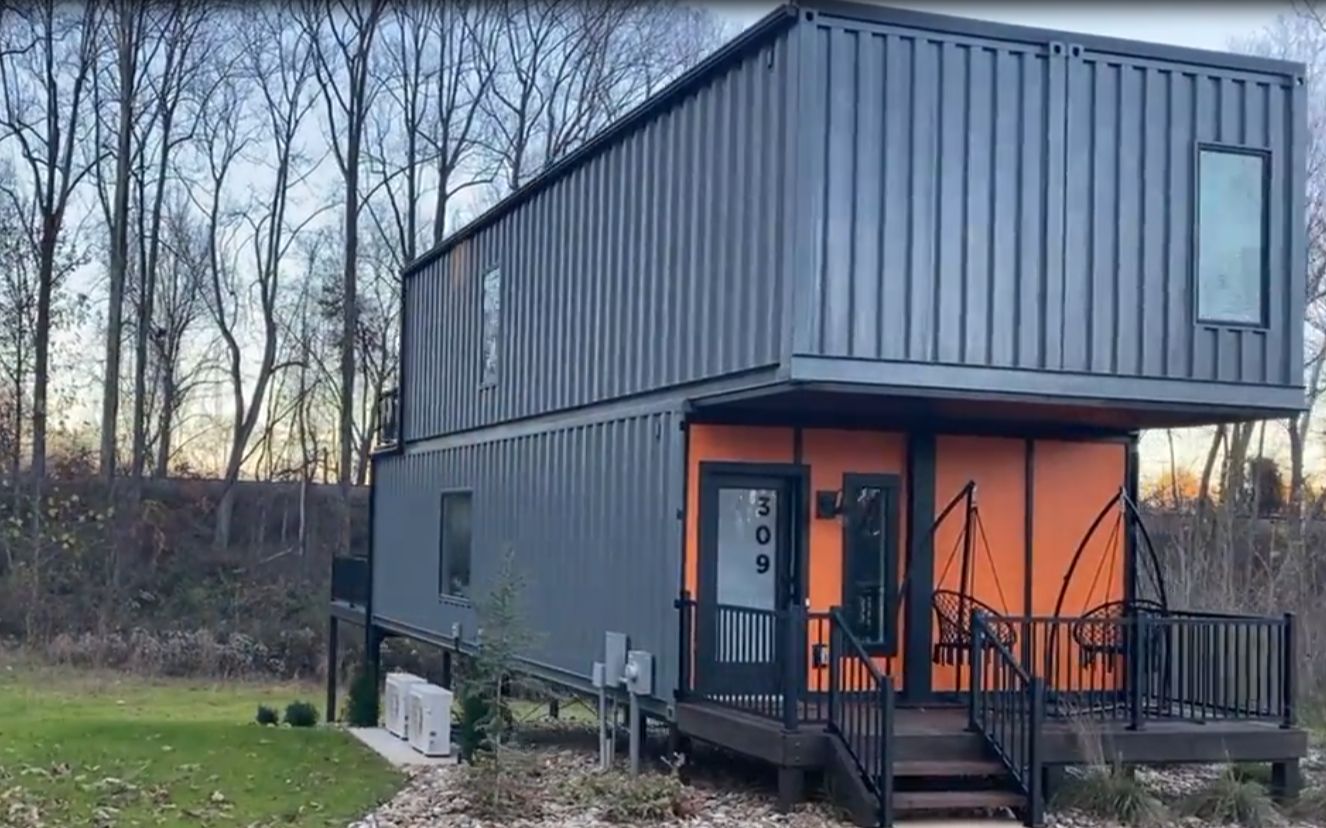 两层集装箱住宅案例-油管小哥全程介绍(生肉)