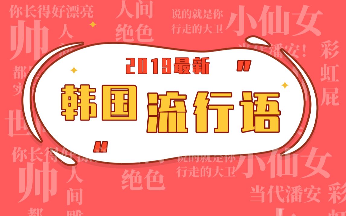 【韩语学习】2019韩国新造流行语大盘点哔哩哔哩bilibili