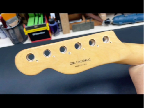 工作日常之fender Tele 琴颈改漆维修………哔哩哔哩bilibili