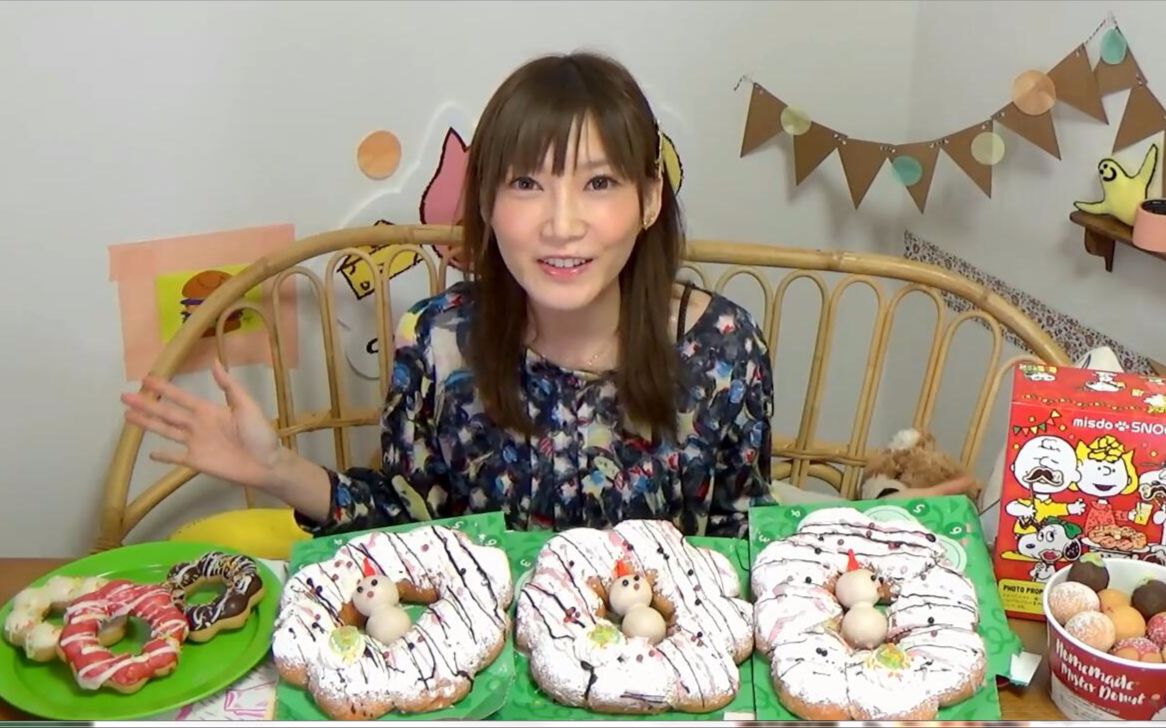木下大胃王★mister donut家的圣诞节限定三个大甜甜圈 24个小甜甜圈