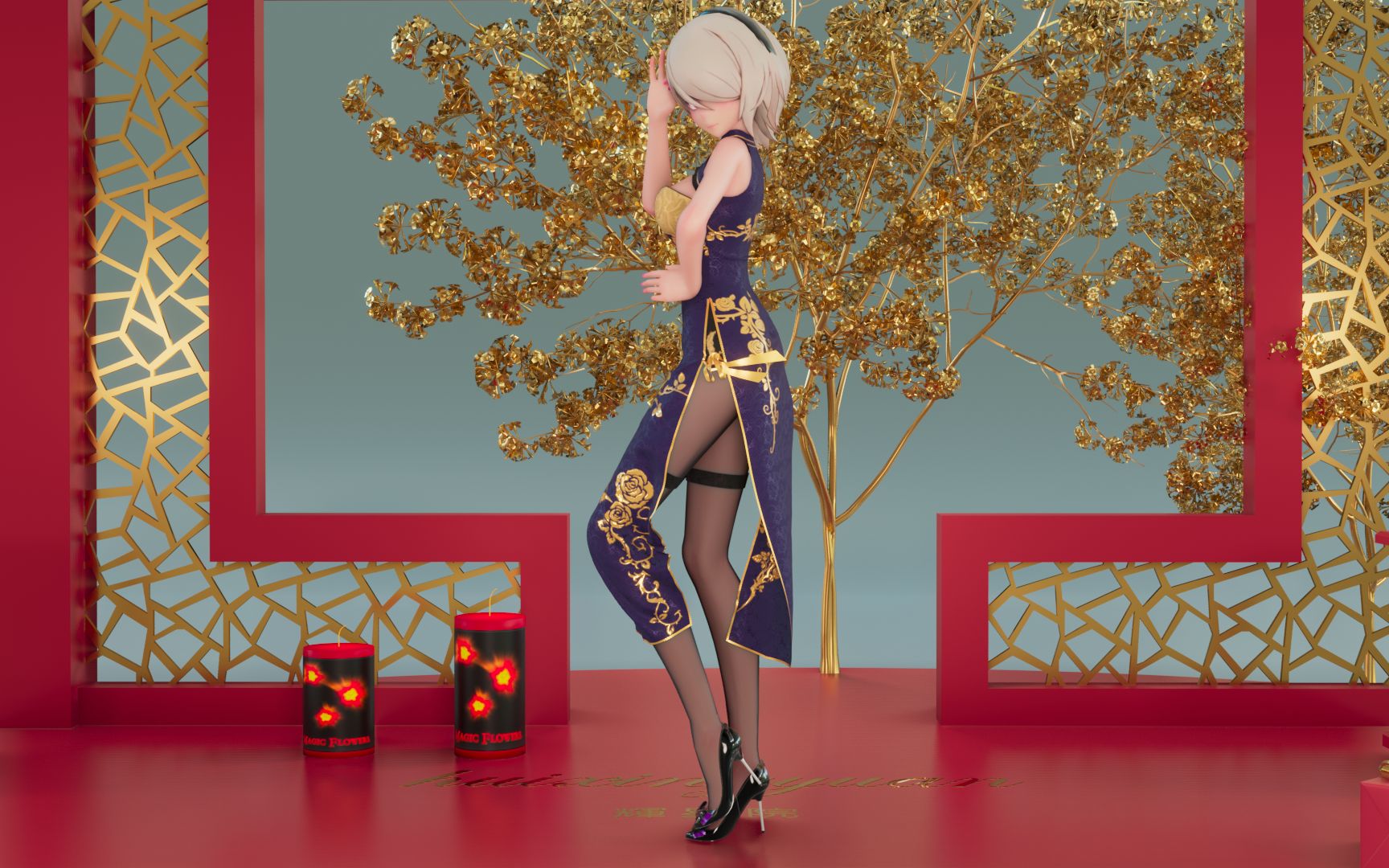 丽塔妾身这身旗袍好看吗顶得住吗