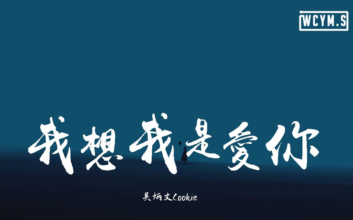 吴炳文Cookie  我想我是爱你【动态歌词/Lyrics Video】哔哩哔哩bilibili