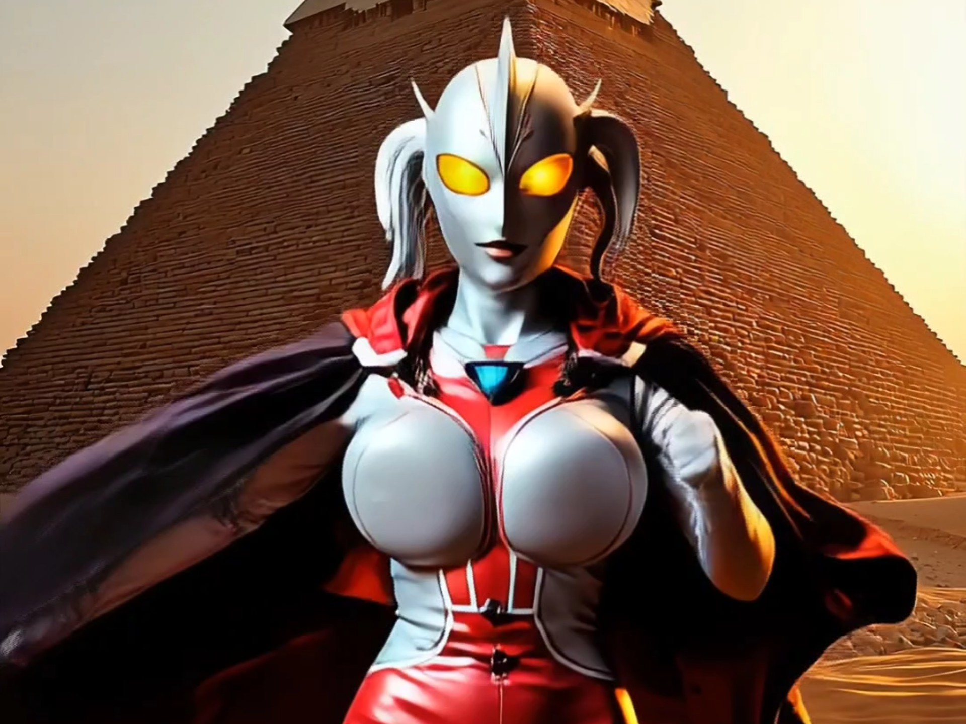 沙漠中奔跑的奥特之母