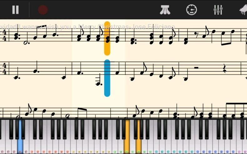 [图]【完美模拟钢琴(Perfect Piano)】I Wish You A Merry Christmas——Jose Feliciano