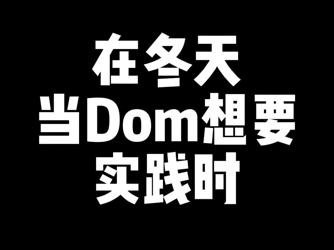 [图]在冬天当Dom想要实践时