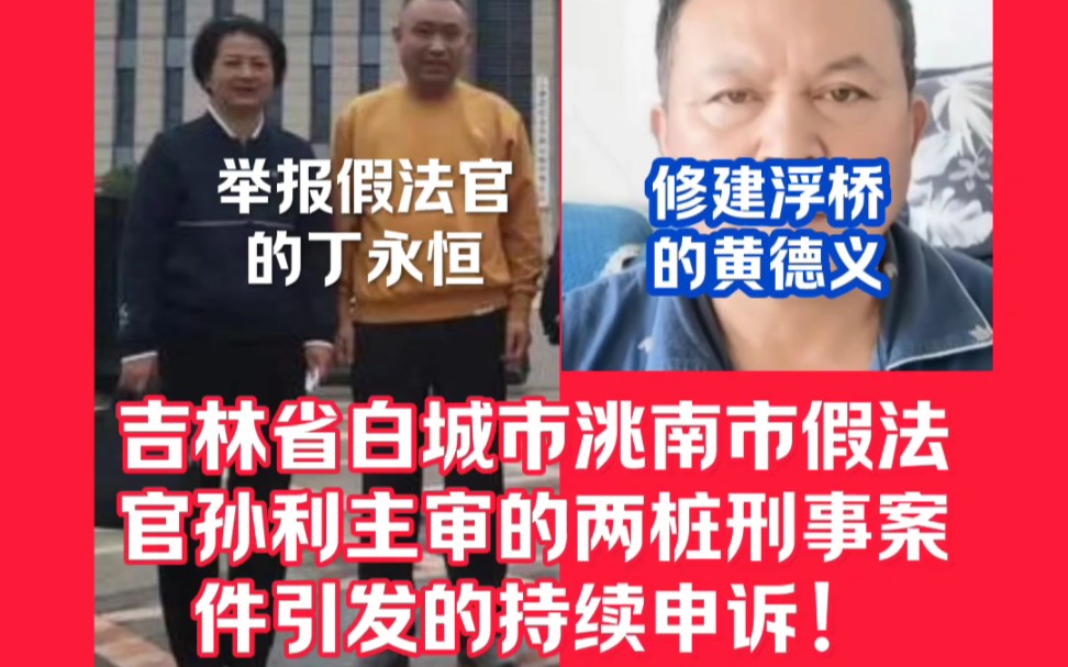 吉林省白城市洮南市假法官孙利主审的两桩刑事案件引发的持续申诉!哔哩哔哩bilibili