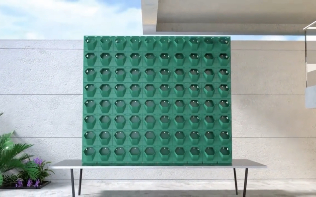 垂直绿化蜂巢种植盒|||天海铭园蜂巢种植盒,立体绿化,垂直绿化,植物墙