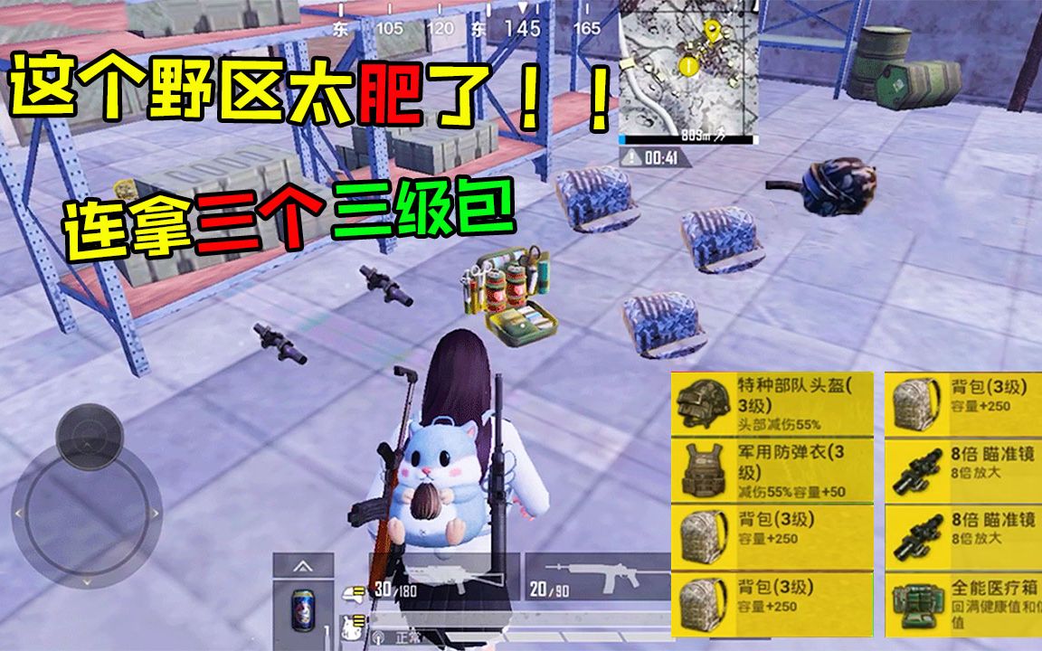 和平精英雪地必刷三级套的打野点光三级包就有三个太肥了