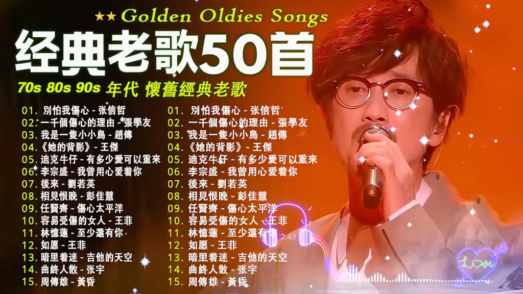 [图]70、80、90年代怀旧经典老歌，一人一首成名曲，经典好听