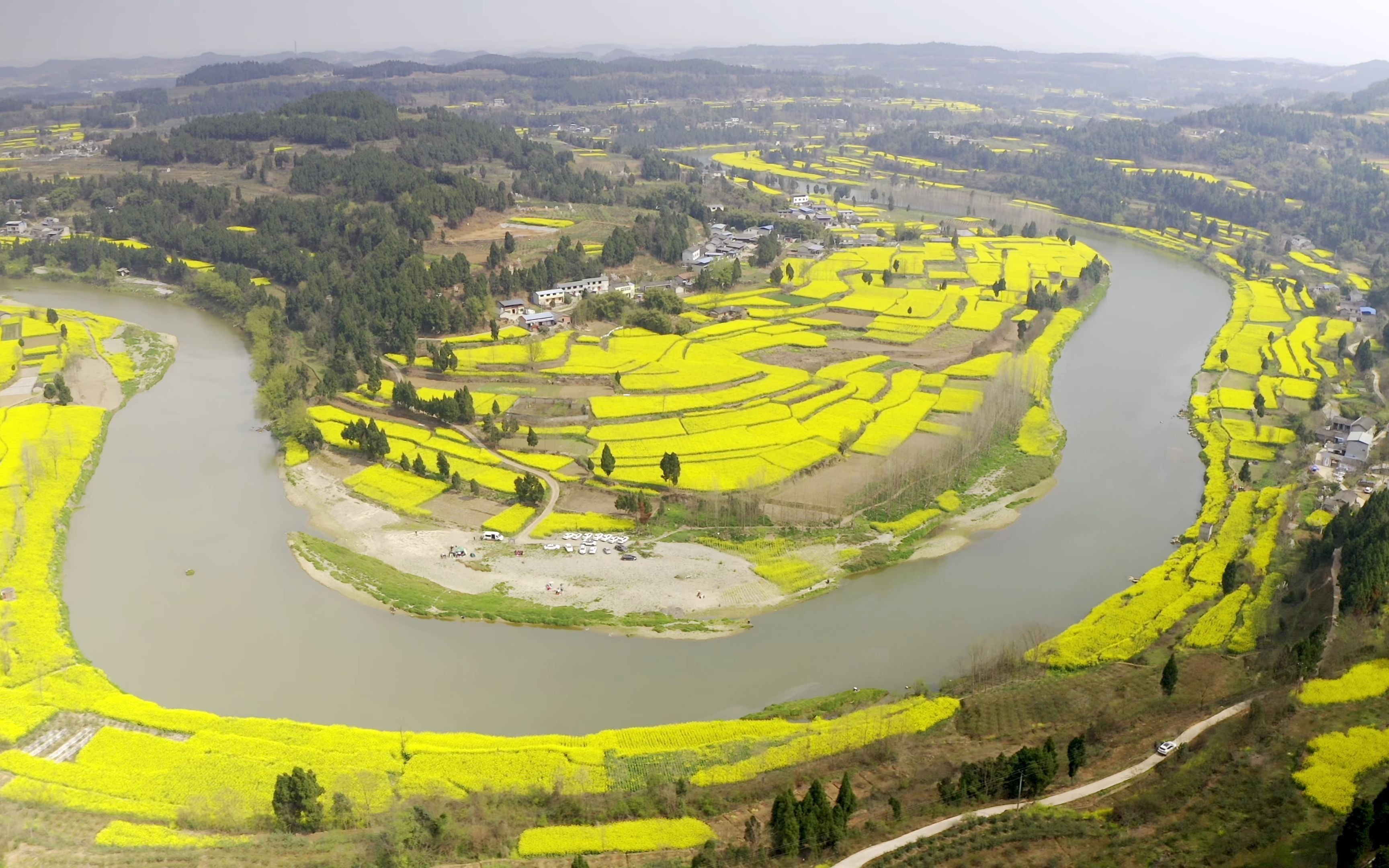 四川罗江-凯江大回湾航拍 hdr测试