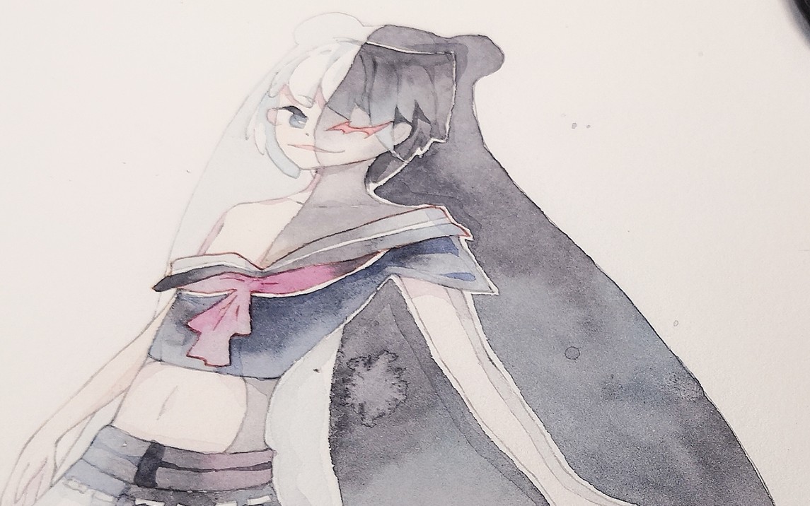 【水彩】身为校长就该有气魄嘛(づ●—● )づ黑白熊拟人_哔哩哔哩 (゜