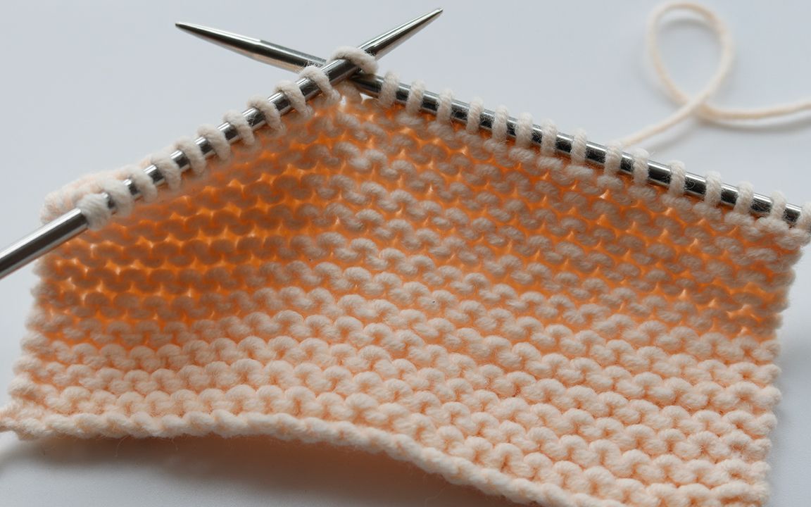 棒针编织简单平针花型图片