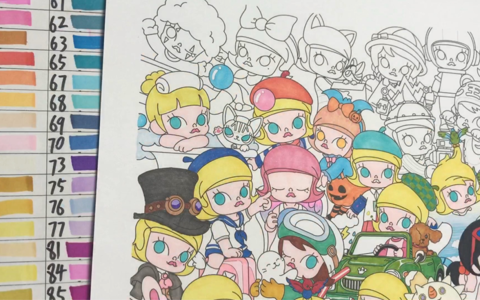 自己动手diy一副molly装饰画,潮玩插画.