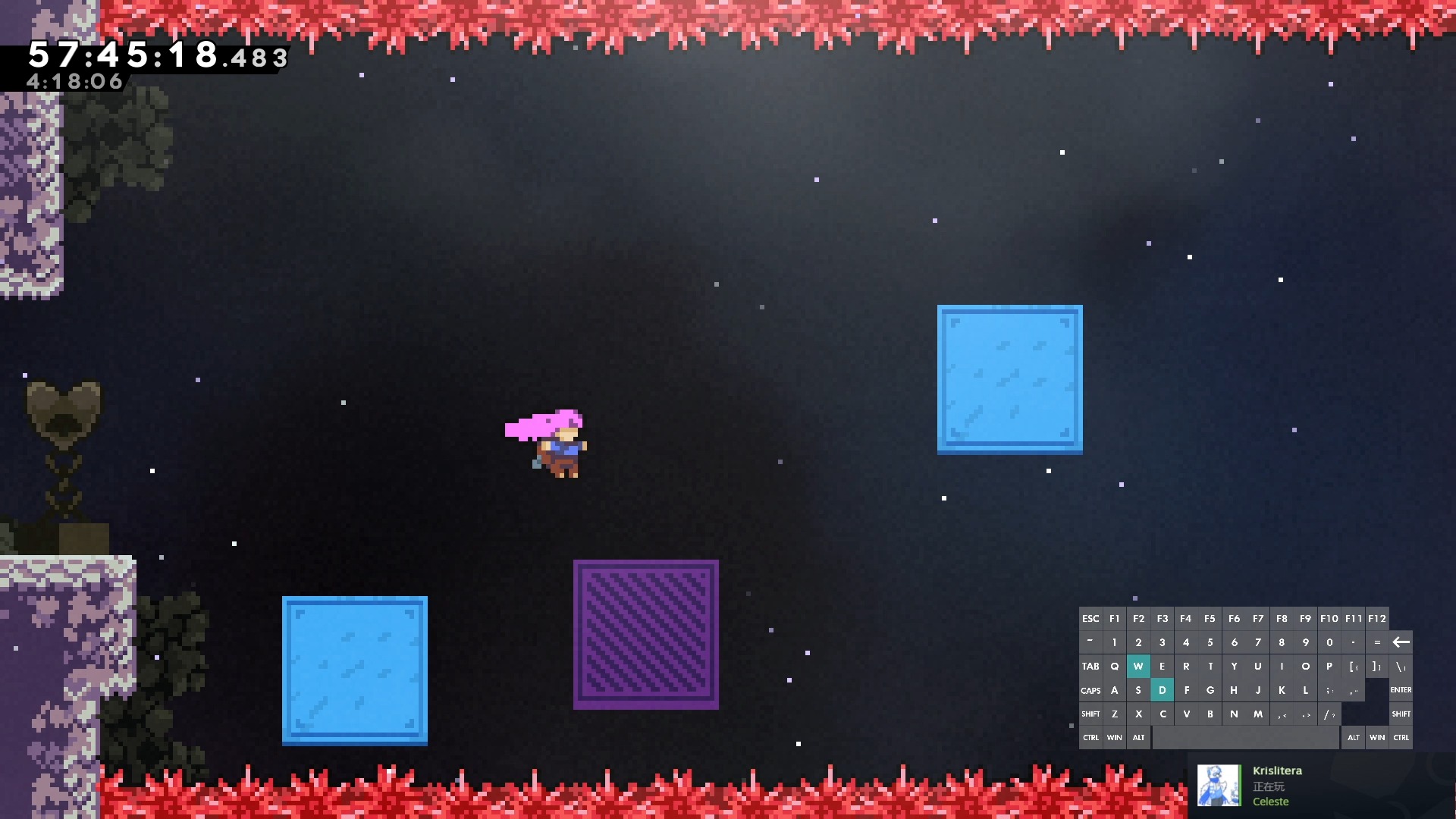 【蔚蓝/Celeste】8b通关!!!!!!!!!!!(不容易啊,背景像人脸哎)单机游戏热门视频