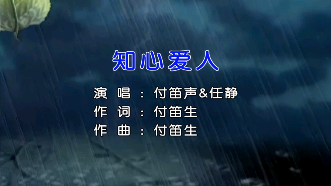 知心爱人 付笛生&任静 字幕重制 无损音源哔哩哔哩bilibili