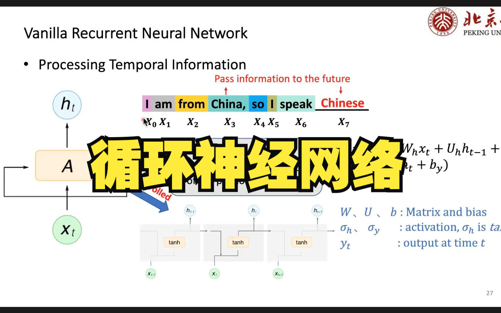 [图]北京大学董豪-《深度学习入门与实践》第五节：循环神经网络