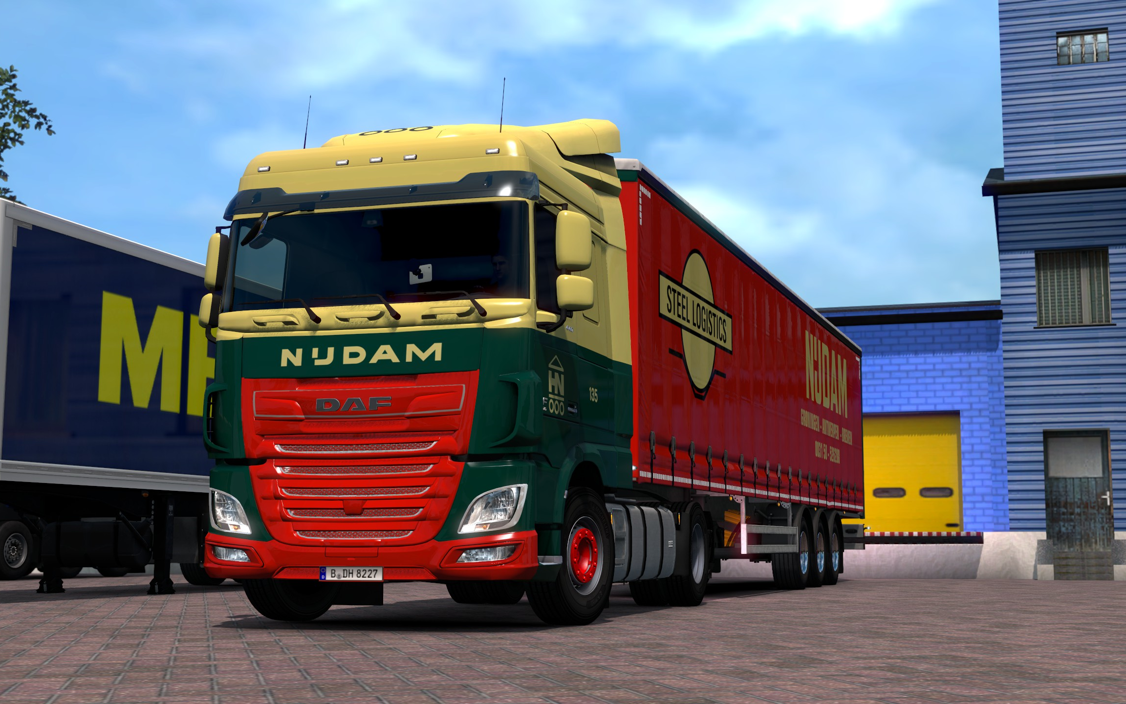 欧洲卡车模拟2 #9:荷兰nijdam公司涂装 运送奶粉探望奥博豪森 | euro