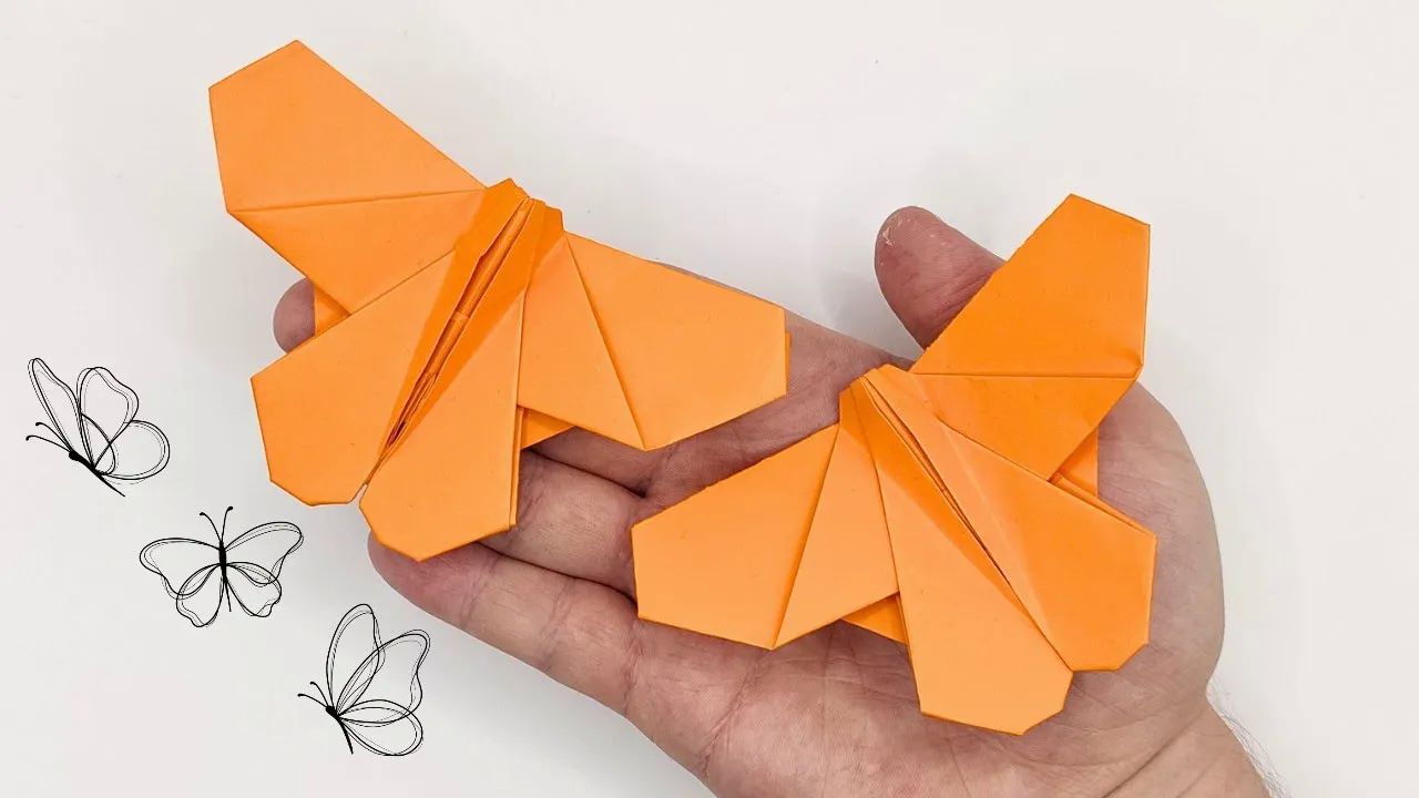 【origami library】妇科折纸教程easy paper butterfly