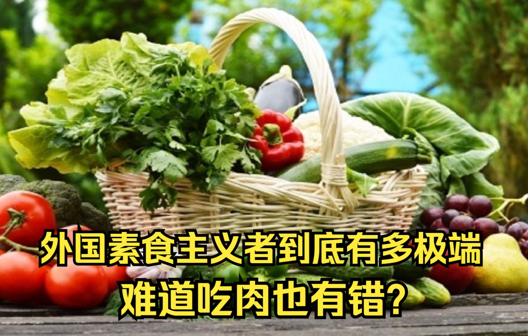 [图]外国素食主义者到底有多极端，难道吃肉也有错？