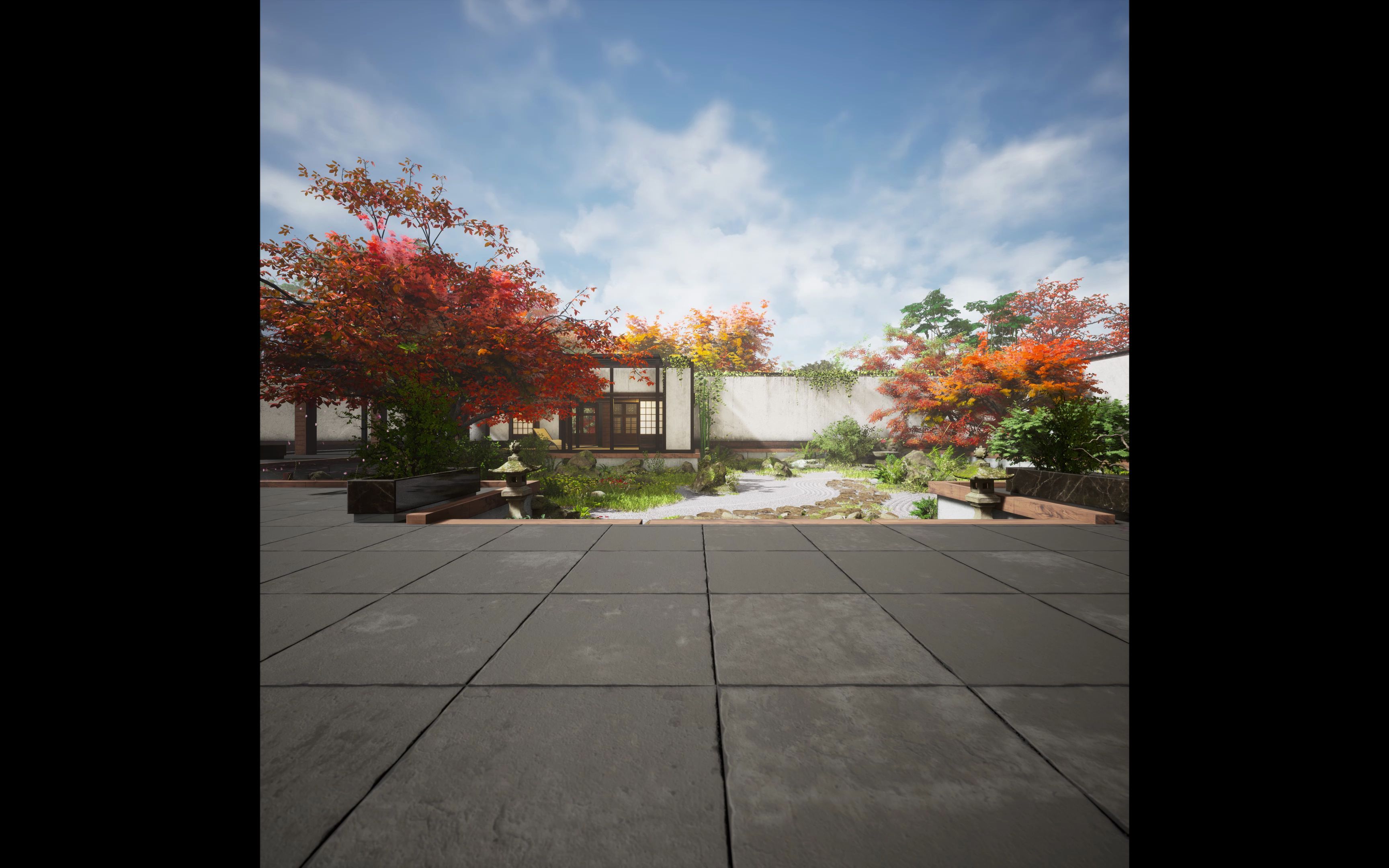 ue4-虚幻4-三体mv场景-日式庭院