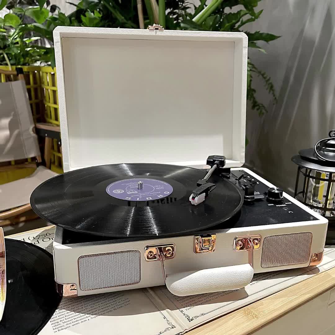 huangdian 12v 黑胶唱片机cd播放机百货家电影音手机蓝牙音响现代6718