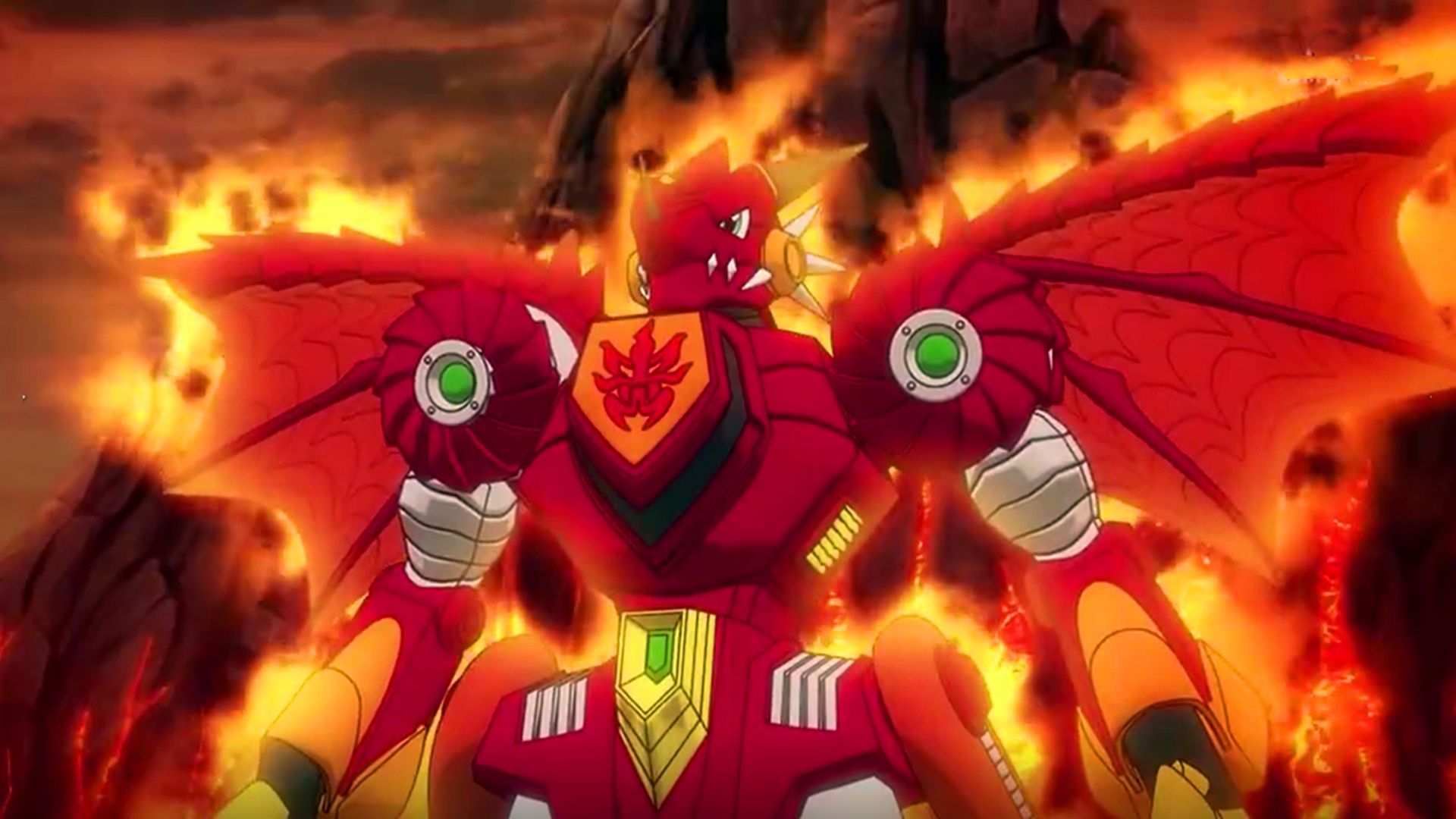 斗龙战士:遭遇灼眼魔龙,烈古拉再次升级成为烈火战神!