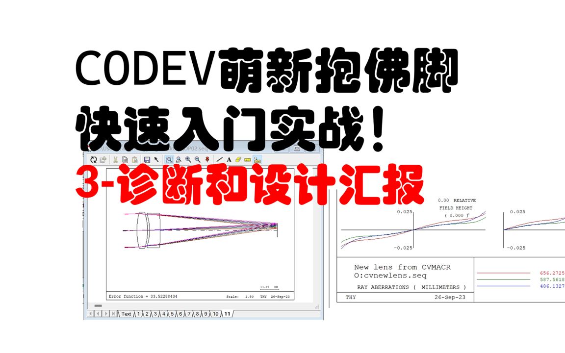 【CODEV光学设计】快速入门3实例简短汇报哔哩哔哩bilibili