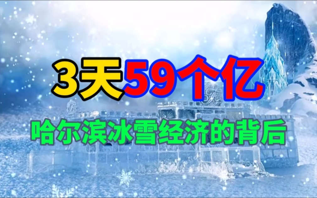 三天收入59个亿,哈尔滨冰雪经济的背后哔哩哔哩bilibili