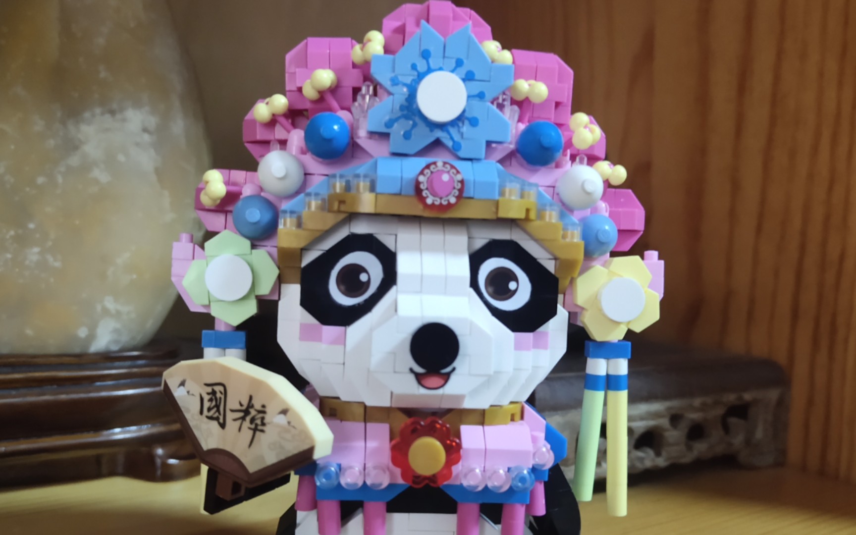 国潮熊猫积木拼搭
