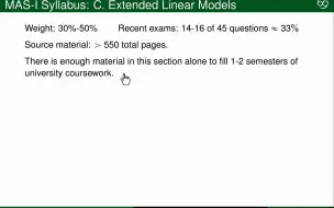 Download Video: 北美财险精算师考试MAS I时间序列第十三集线性模型D1.0 Into to Extended Linear Models