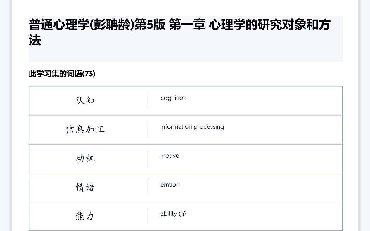 [图]普通心理学专业英语跟读学习 (彭聃龄)第5版