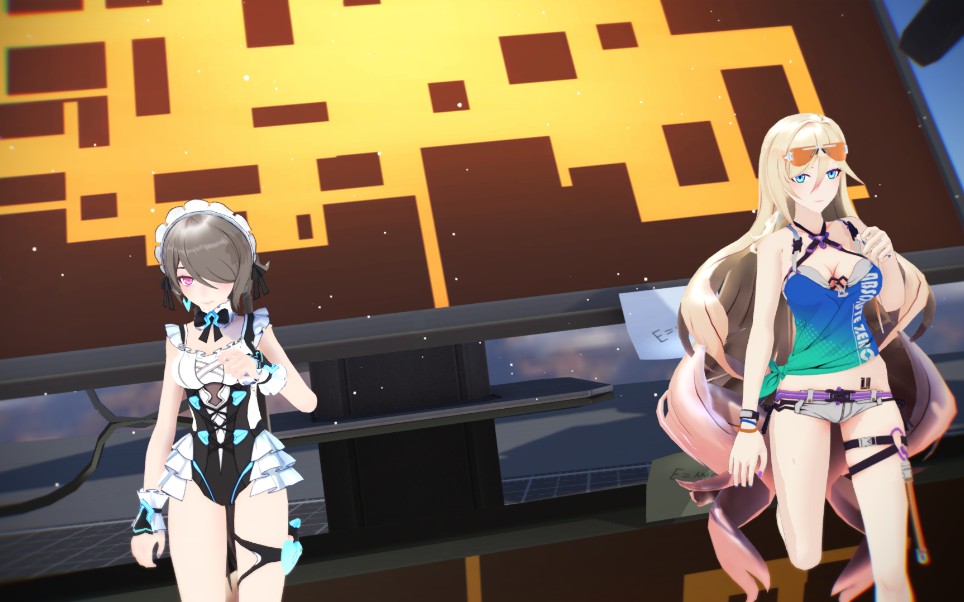 [mmd/ik渲]以度假的名义互相贴贴的呆鹅和丽塔是人间之鉴_哔哩哔哩