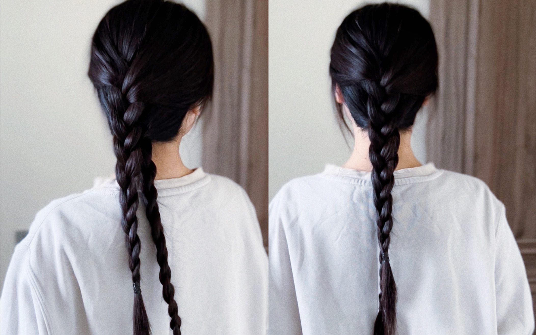 好简单,不用思考就可以辫的双麻花辫