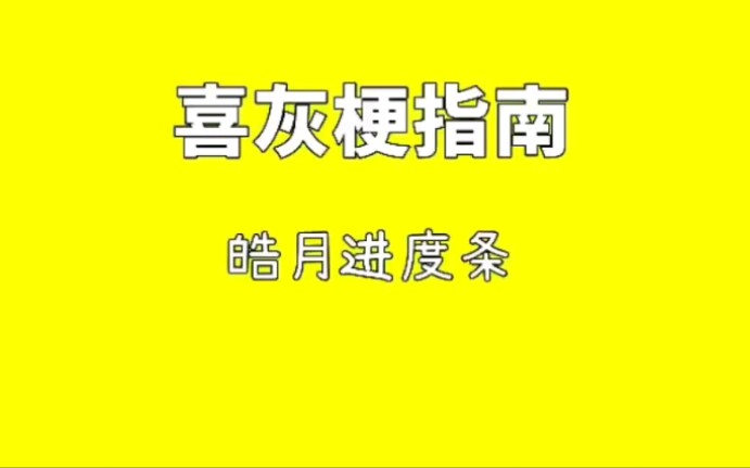 【喜灰梗指南】皓月进度条是什么梗哔哩哔哩bilibili