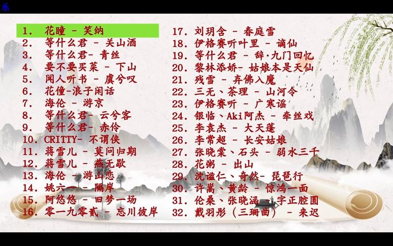 2022年最好听的古风歌曲合集(32首)哔哩哔哩bilibili