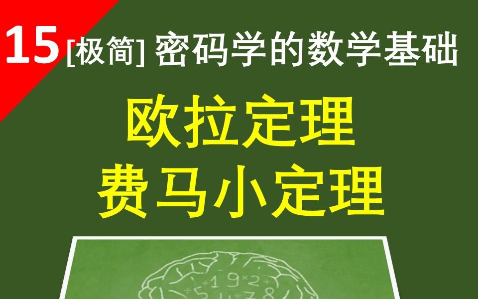 [图]【欧拉定理、费马小定理】模运算下，如何计算乘方，欧拉和费马告诉你捷径