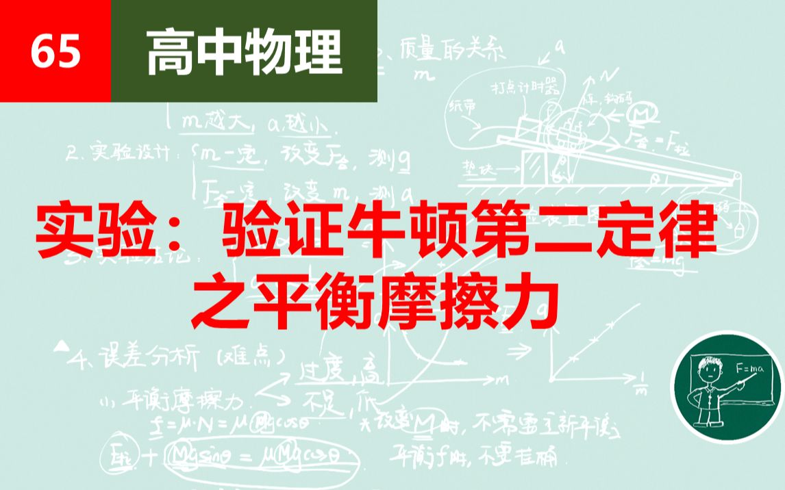 [图]【高中物理】65实验：验证牛顿第二定律误差分析之平衡摩擦力